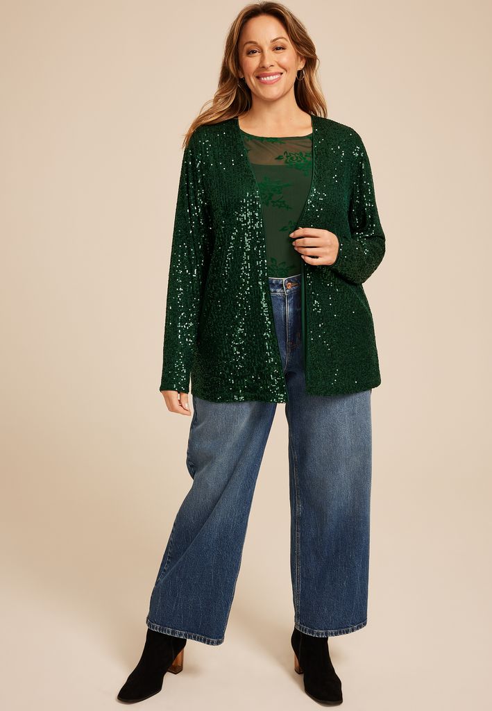 Plus Size Studio Y Sequin Cardigan - Image 3