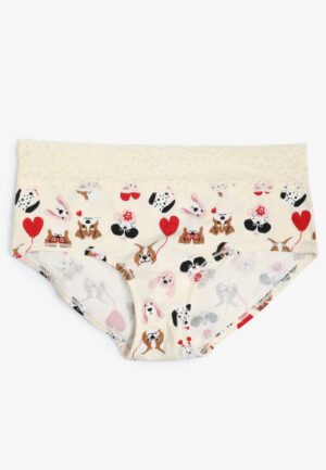 Simply Comfy Cotton Dogs And Heart Print Boybrief Panty