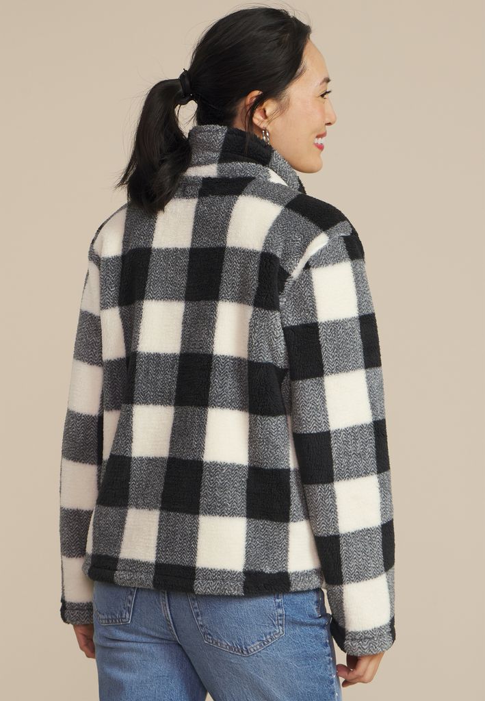 Buffalo Plaid Button Front Jacket - Image 2