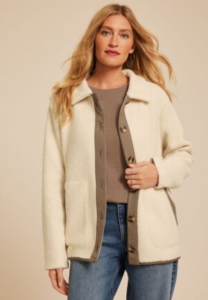 Curly Sherpa Button Jacket