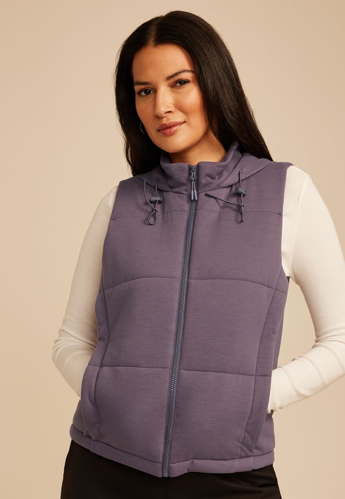 Scuba Knit Hooded Vest - Image 3