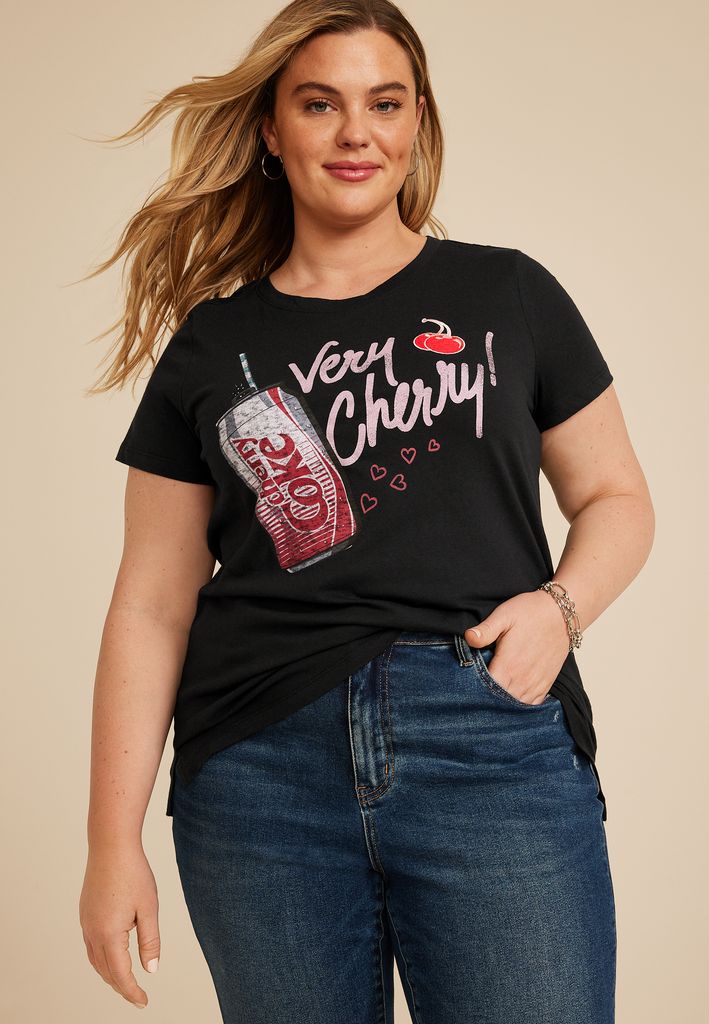 Plus Size Cherry Coke Classic Fit Graphic Tee