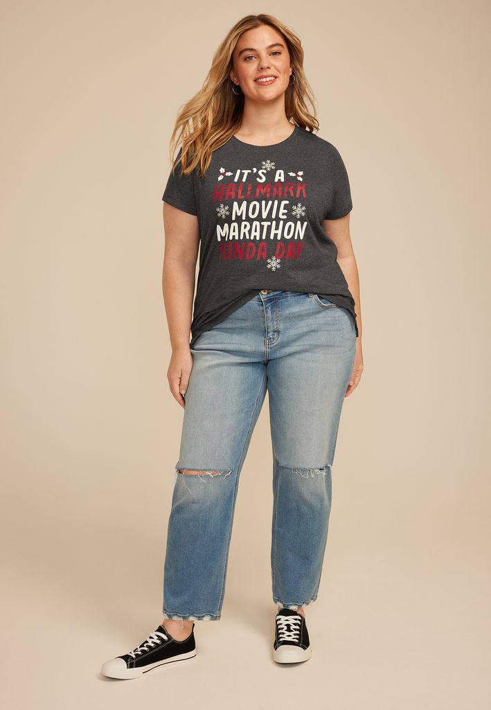 Plus Size Hallmark Movie Marathon Classic Fit Graphic Tee - Image 3