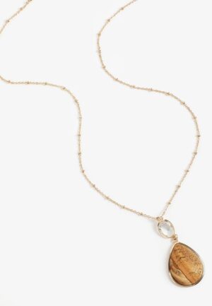 Semi Precious Stone Pendant Necklace