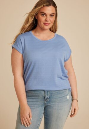 Plus Size 24/7 Textured Clara Tee