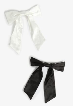 2 Pack Satin Bow Barrettes