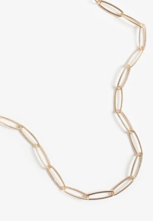 Silver Paper Clip Chain Necklace