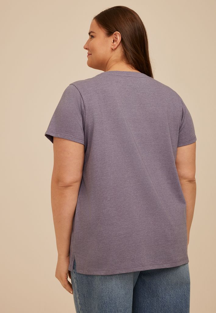 Plus Size Floral Be True To Yourself Classic Fit Graphic Tee - Image 2