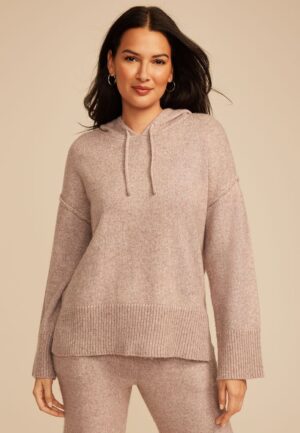 Cozy Step Hem Hooded Sweater