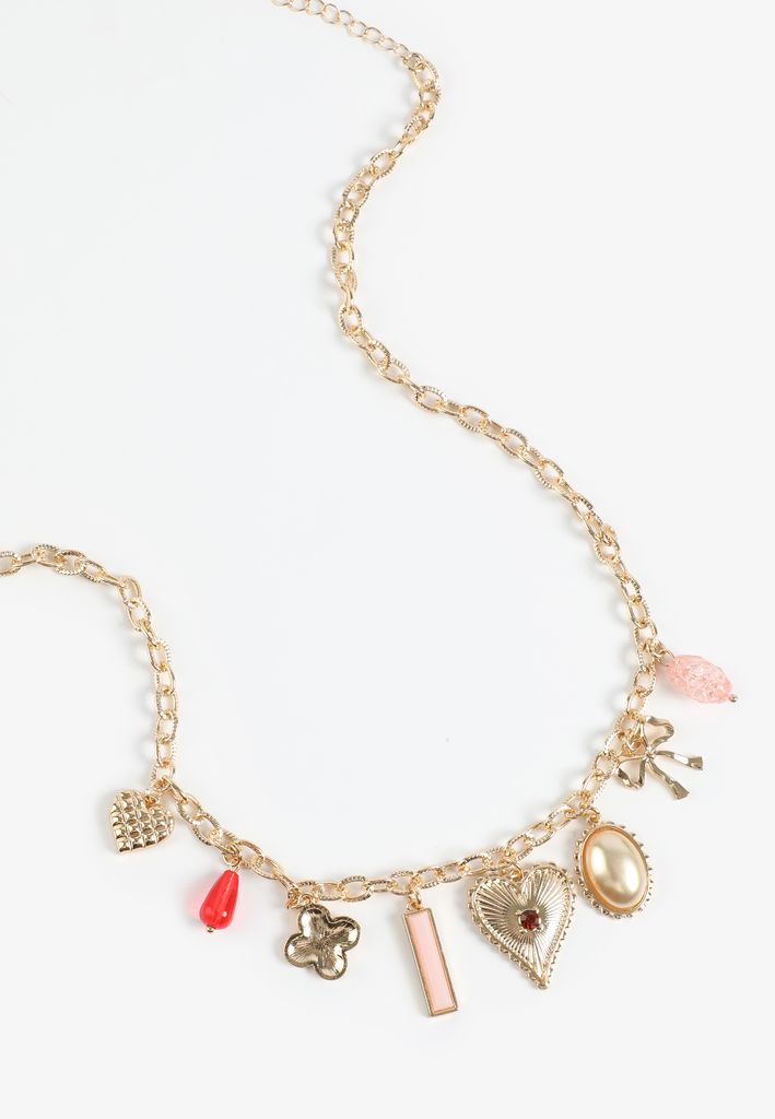 Gold Heart Charm Necklace