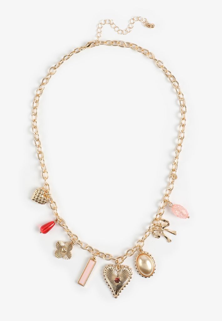 Gold Heart Charm Necklace - Image 2