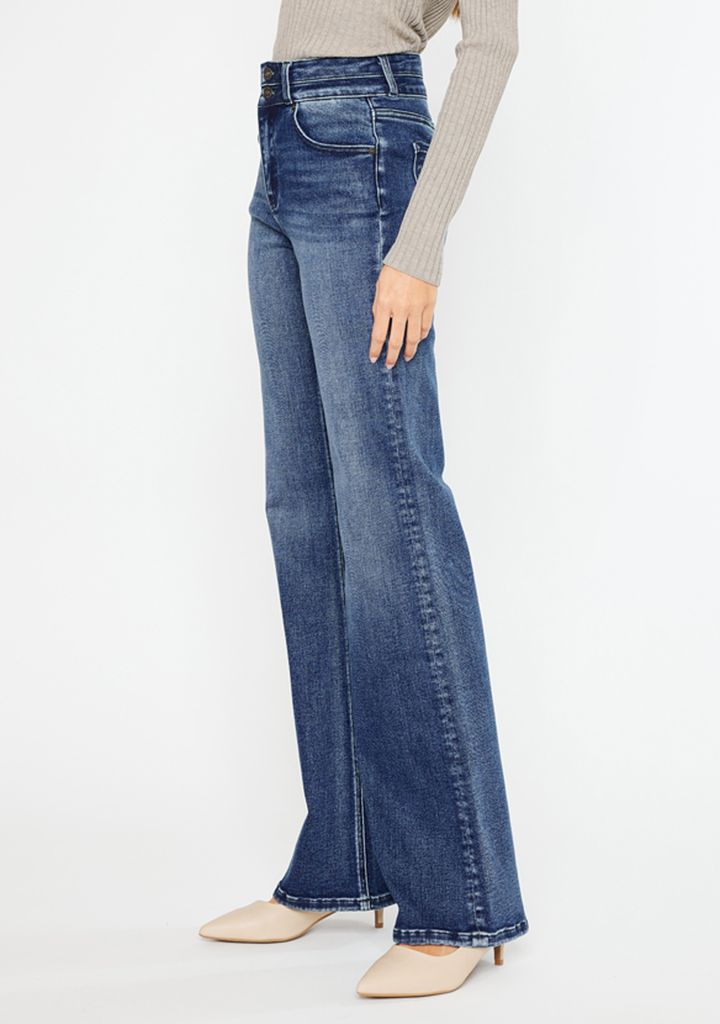 KanCan™ High Rise Double Button Flare Jean - Image 3