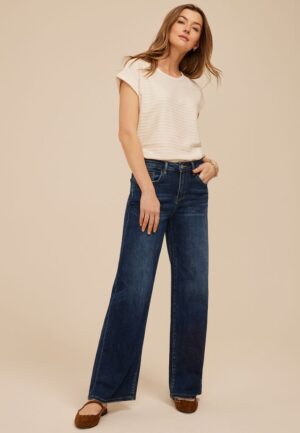 Flying Monkey&trade; Dark High Rise Wide Leg Jean